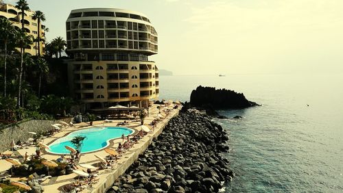 Panoramic view of sea against sky