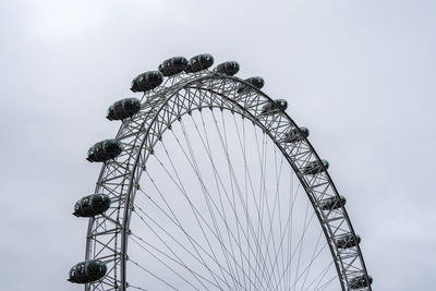 Low angle view of ferris wheel against sky