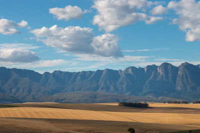 Scenic view of desert against sky