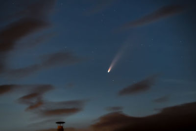 Low angle view of moon in sky