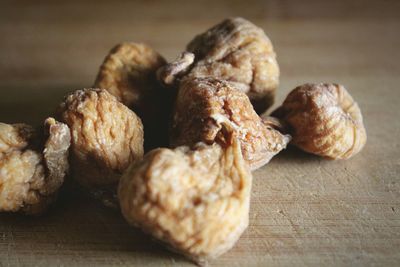 Close-up of dried fruit on table