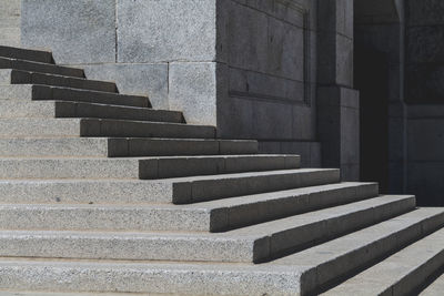 Marble steps in front of the government building in the usa