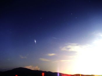 Low angle view of sky at night