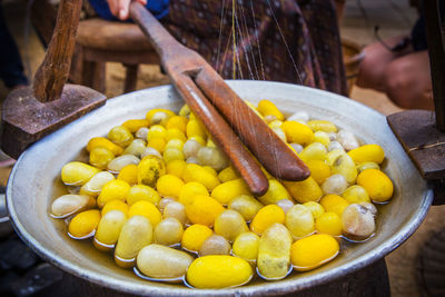 Close-up of preparing food