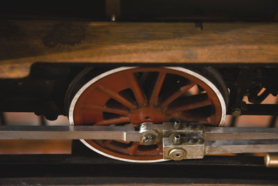 Close-up of vintage wheel