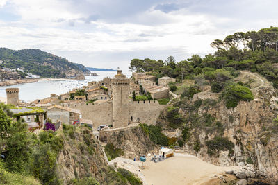 View of the village of tossa de mar, catalonia, spain