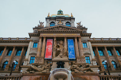 Low angle view of historical building against clear sky