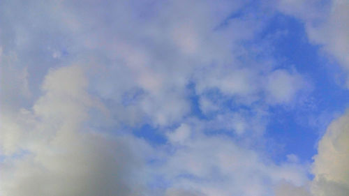 Low angle view of clouds in sky