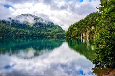 Panoramic view of lake against sky