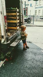 Girl standing on floor