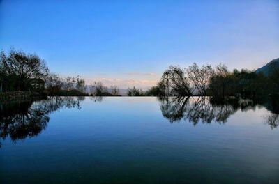 Scenic view of calm lake