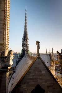 Low angle view of built structure against clear sky