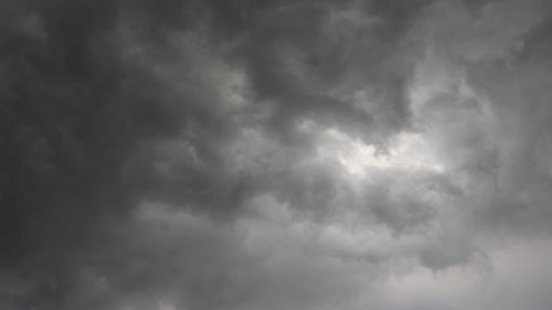 Low angle view of storm clouds in sky