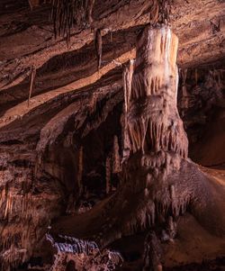 Low angle view of rock formation