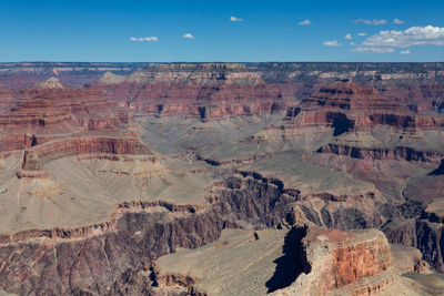 Aerial view of rock formations