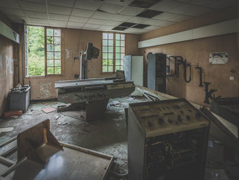 Interior of abandoned building