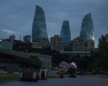 Cityscape in baku, azerbaijan 