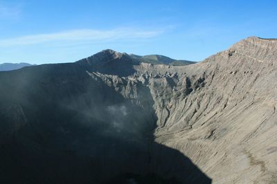 View of volcanic mountain range