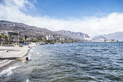 Scenic view of the lake front of stresa