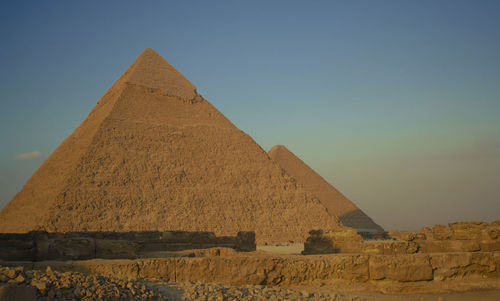 Pyramid against sky