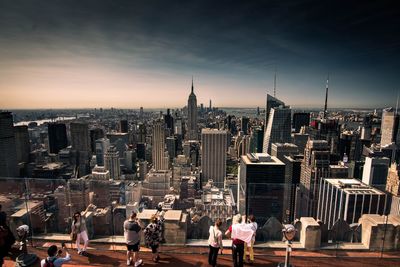 Aerial view of buildings in city