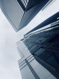 Low angle view of modern building against sky