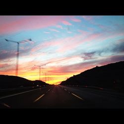 Country road at sunset