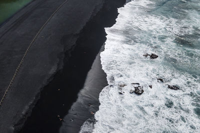 High angle view of beach