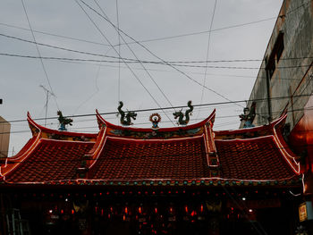 Low angle view of buildings against sky