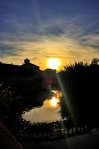 Sun shining through clouds