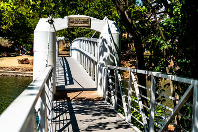 Footbridge over footpath