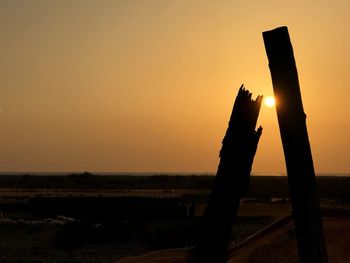 Silhouette of sun at sunset