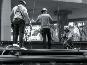 Men working at construction site