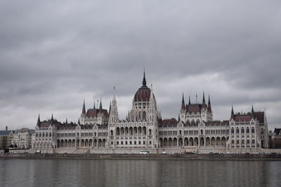 View of river with buildings in background