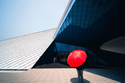 Modern building against clear sky