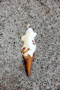 High angle view of ice cream