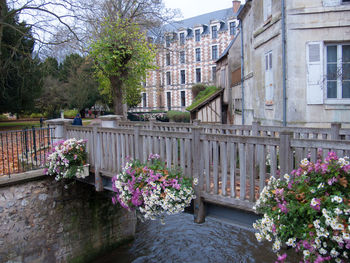 View of built structure with trees in foreground