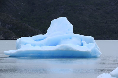 Scenic view of frozen sea