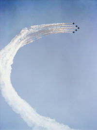 Low angle view of vapor trail in sky