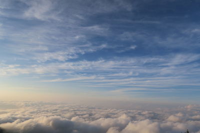 Aerial view of cloudscape against sky