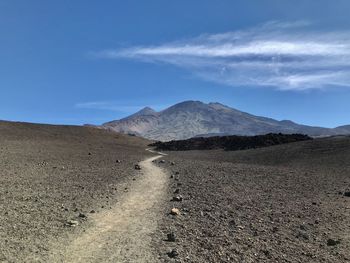 Scenic view of desert against sky