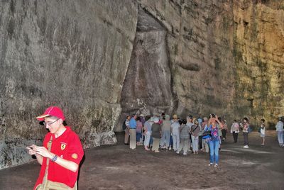 Group of people on rock