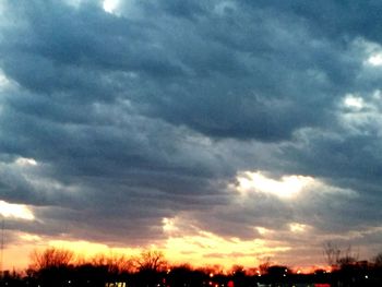 Low angle view of cloudy sky