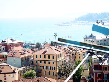 Aerial view of city at waterfront