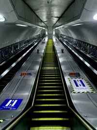 Elevated view of subway station