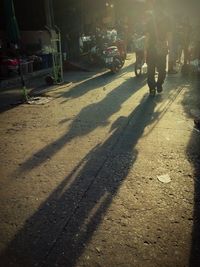 People walking on street in city
