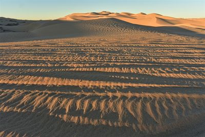 Scenic view of desert against sky