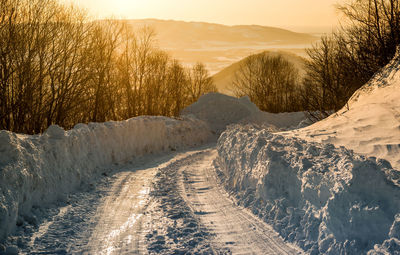 Panoramic view of landscape during winter