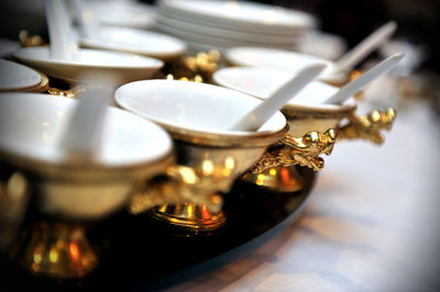 Traditional chinese bowls on table