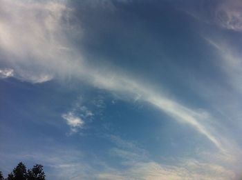 Low angle view of cloudy sky